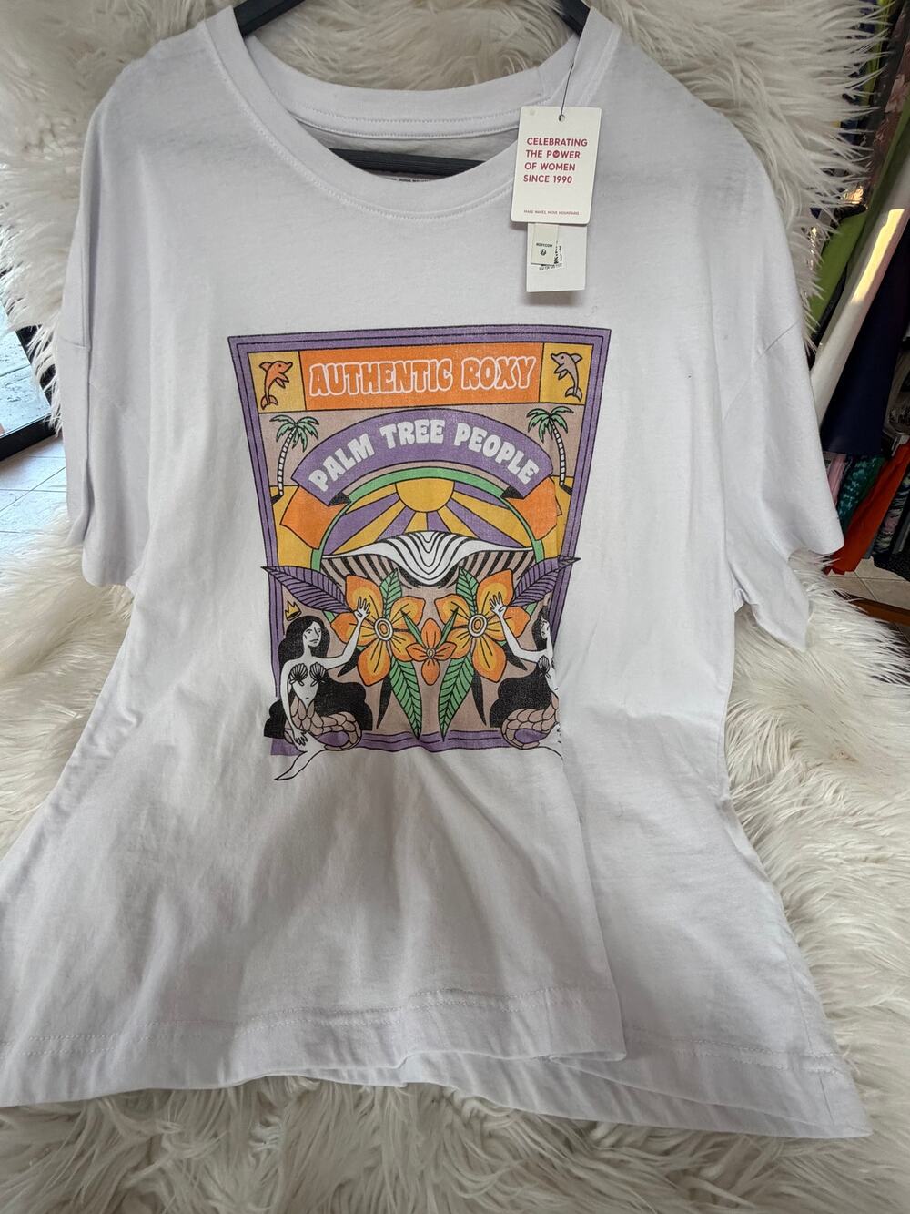 Roxy - Sweet Sunshine Tshirt in Bright White-Size L